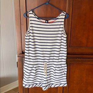 Striped Navy and White Women's Jumpsuit